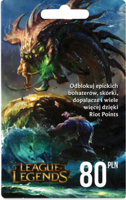 League of Legends Gift Card 80 PLN - Riot Key - EUROPE Server Only