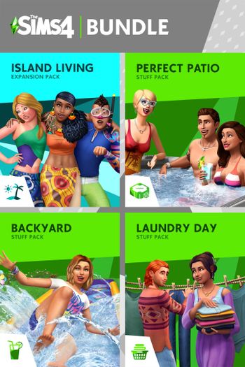 The Sims™ 4 Fun Outside Bundle – Island Living, Perfect Patio Stuff, Backyard Stuff, Laundry Day Stuff  (DLC) (PC) XBOX LIVE Key EUROPE