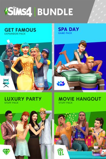 The Sims™ 4 Live Lavishly Bundle - Get Famous, Spa Day, Luxury Party Stuff, Movie Hangout Stuff (DLC) XBOX LIVE Key EUROPE