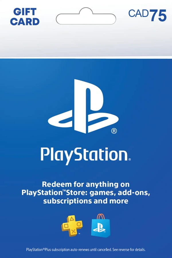 PlayStation Network Gift Card - 75 CAD - CA PSN Key - Canada