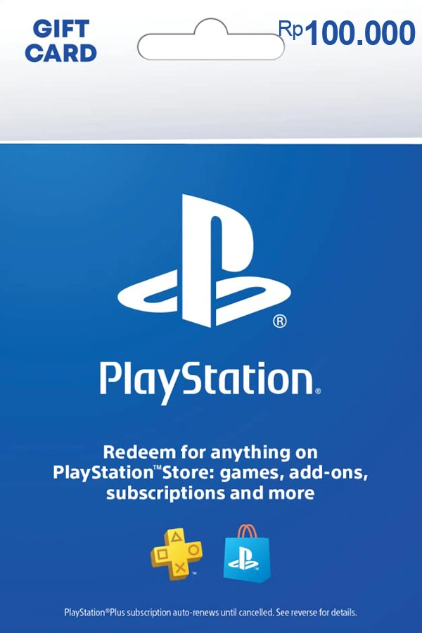 PlayStation Network Gift Card - 100000 IDR - ID PSN Key - Indonesia