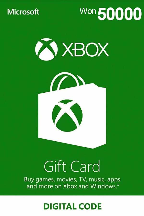 Xbox Live Gift Card - 50000 Won Microsoft Xbox Live Keys - Korea