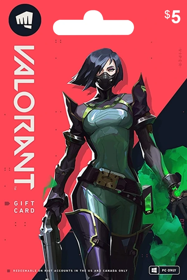 VALORANT Gift Card 5 USD (PC) - US Valorant Riot Points Keys - United States