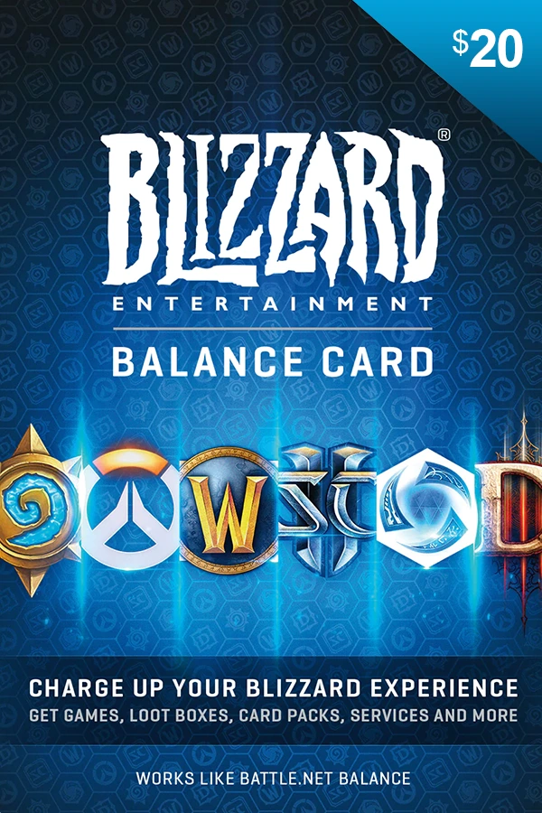 Blizzard Battle.net Gift Card 20 USD - US Blizzard Battle.net Keys - United States