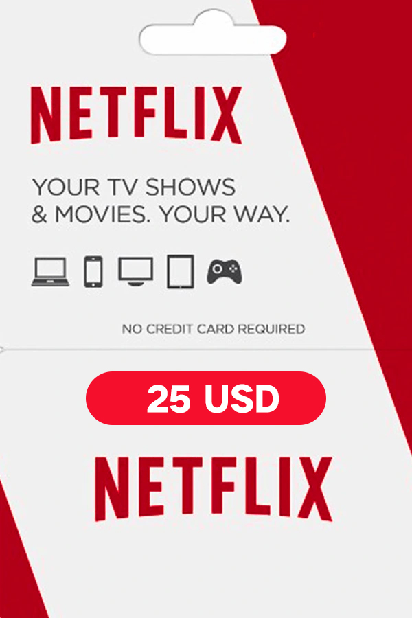 Netflix Gift Card 25 USD - US Netflix Keys - United States