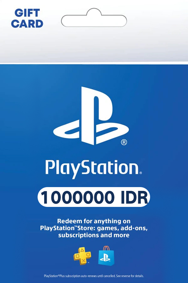 PlayStation Network Gift Card - 1,000,000 IDR - ID PSN Key - Indonesia