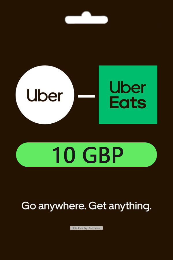Uber & Uber Eats Gift Card 10 GBP - UK Uber & Uber Eats Key - United Kingdom