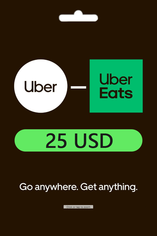 Uber & Uber Eats Gift Card 25 USD - USA Uber & Uber Eats Key - United States