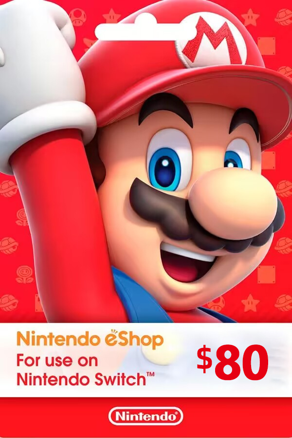 Nintendo eShop Gift Card 80 USD - US Nintendo eShop Keys - United States