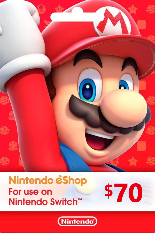 Nintendo eShop Gift Card 70 USD - US Nintendo eShop Keys - United States