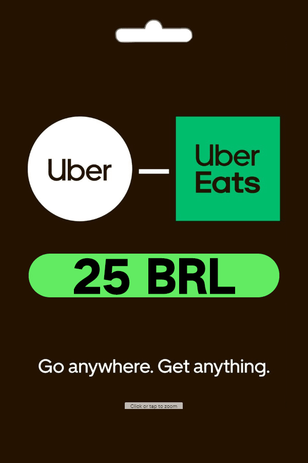 Uber & Uber Eats Gift Card 25 BRL - BRA Uber & Uber Eats Key - Brazil