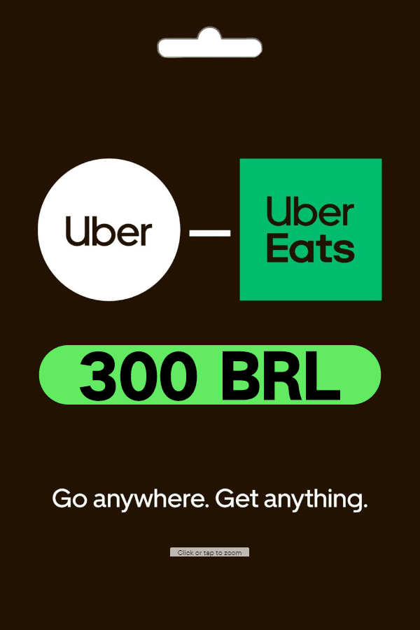 Uber & Uber Eats Gift Card 300 BRL - BRA Uber & Uber Eats Key - Brazil
