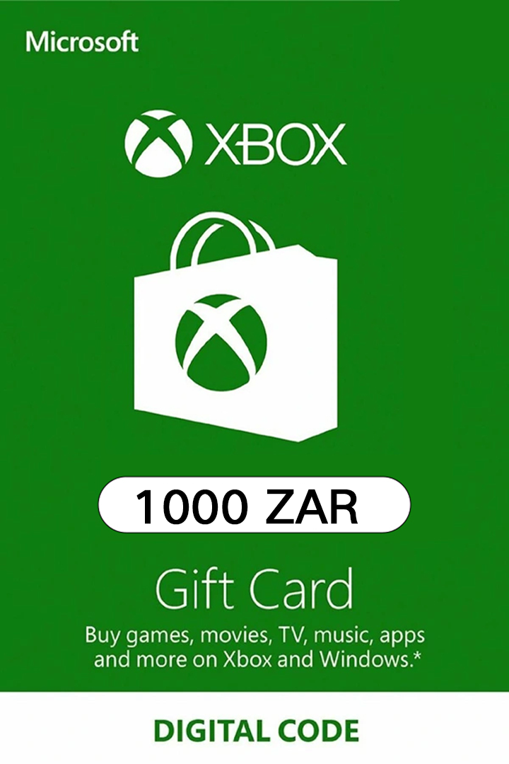 Xbox Live Gift Card 1000 ZAR - SA Microsoft Xbox Live Keys - South Africa