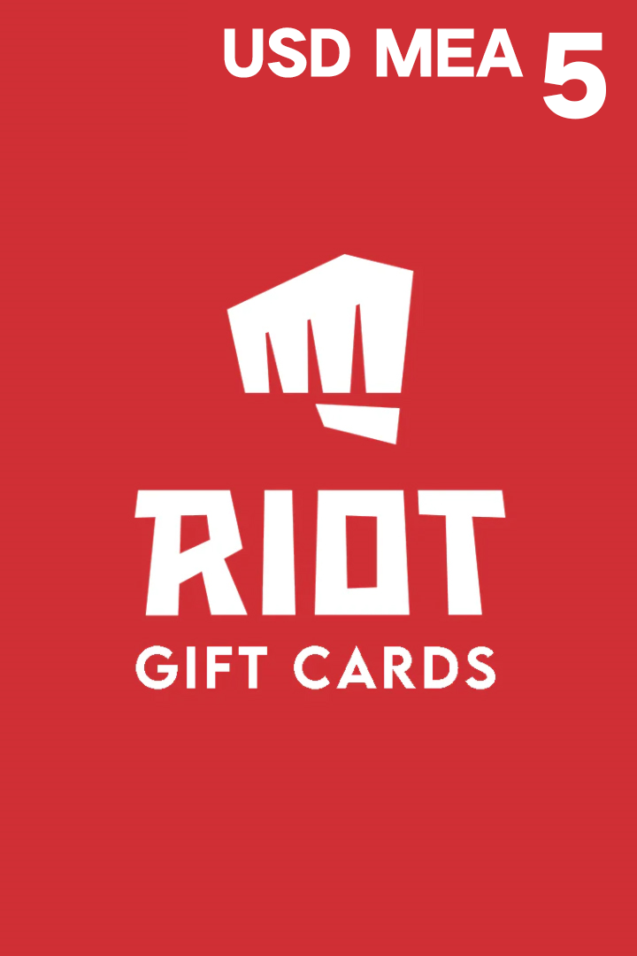Riot Digital Gift Card - 5 USD-MEA (Digital Key) - Asia