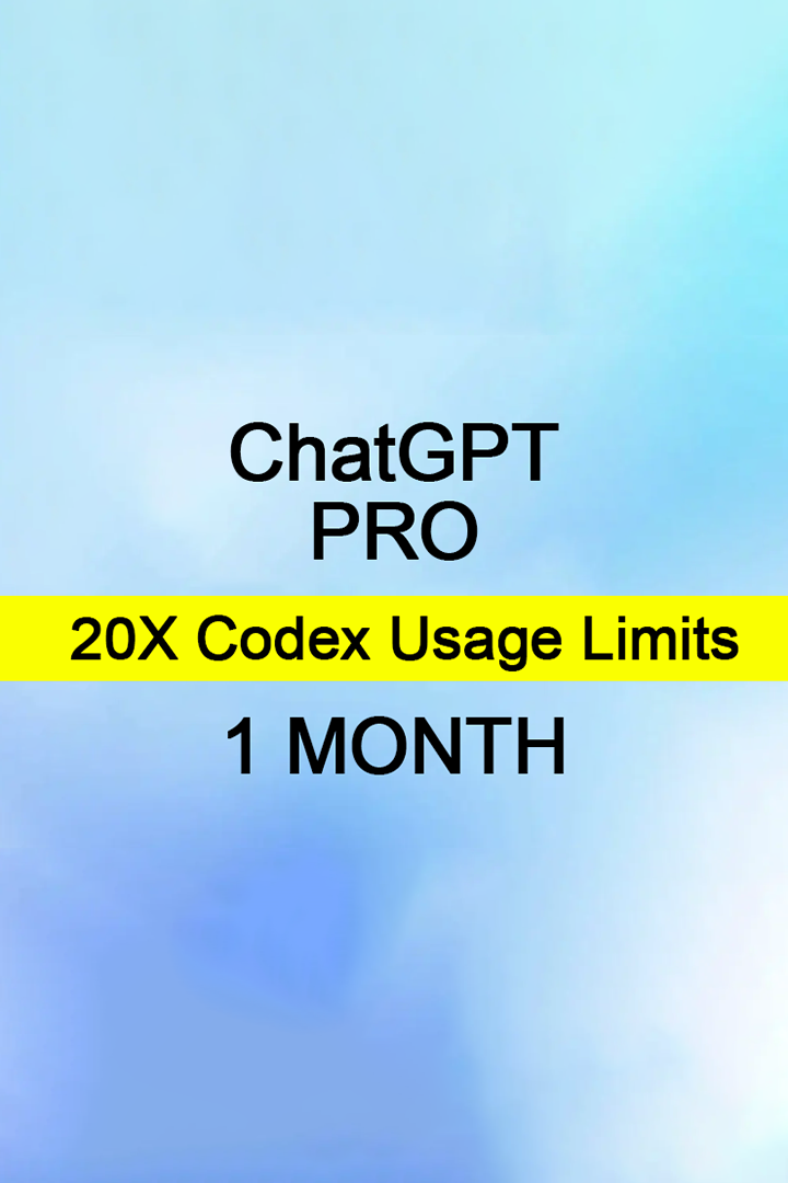 ChatGPT Pro 1 Month - 20X Codex Usage Limits - Redeem By Yourself