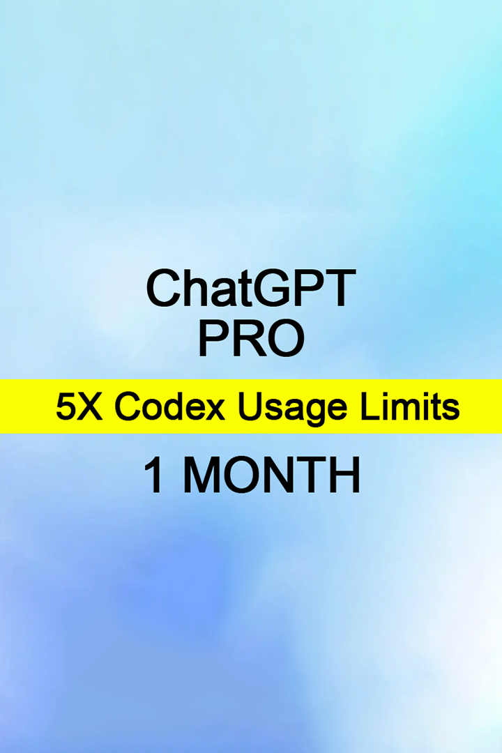 ChatGPT Pro 1 Month - 5X Codex Usage Limits - Redeem By Yourself