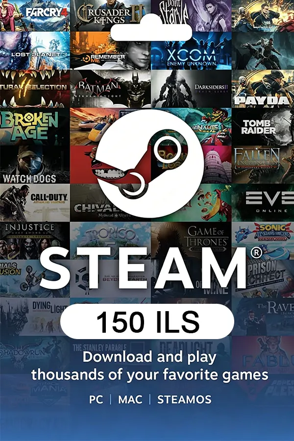 Steam Gift Card 150 ILS Steam Key ISRAEL