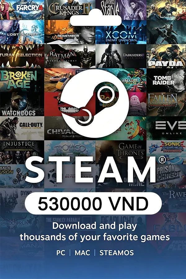Steam Wallet Gift Card 530000 VND Key VIETNAM