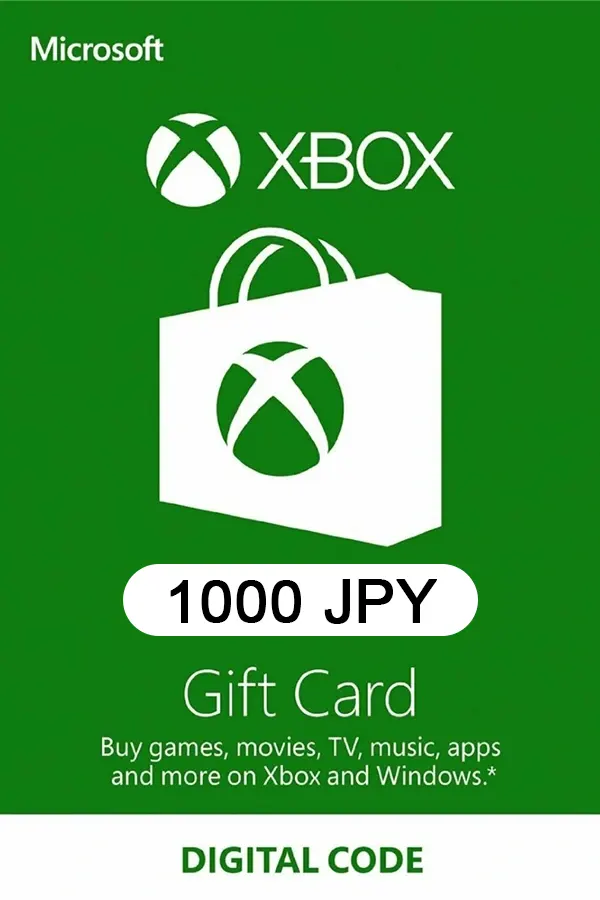 Xbox Live Gift Card 1000 JPY Xbox Live Key JAPAN
