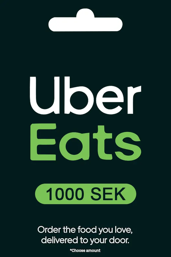Uber Eats Gift Card 1000 SEK Uber Key SWEDEN
