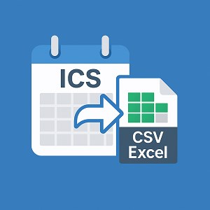ICS to CSV/XLS Converter - Microsoft key - Europe