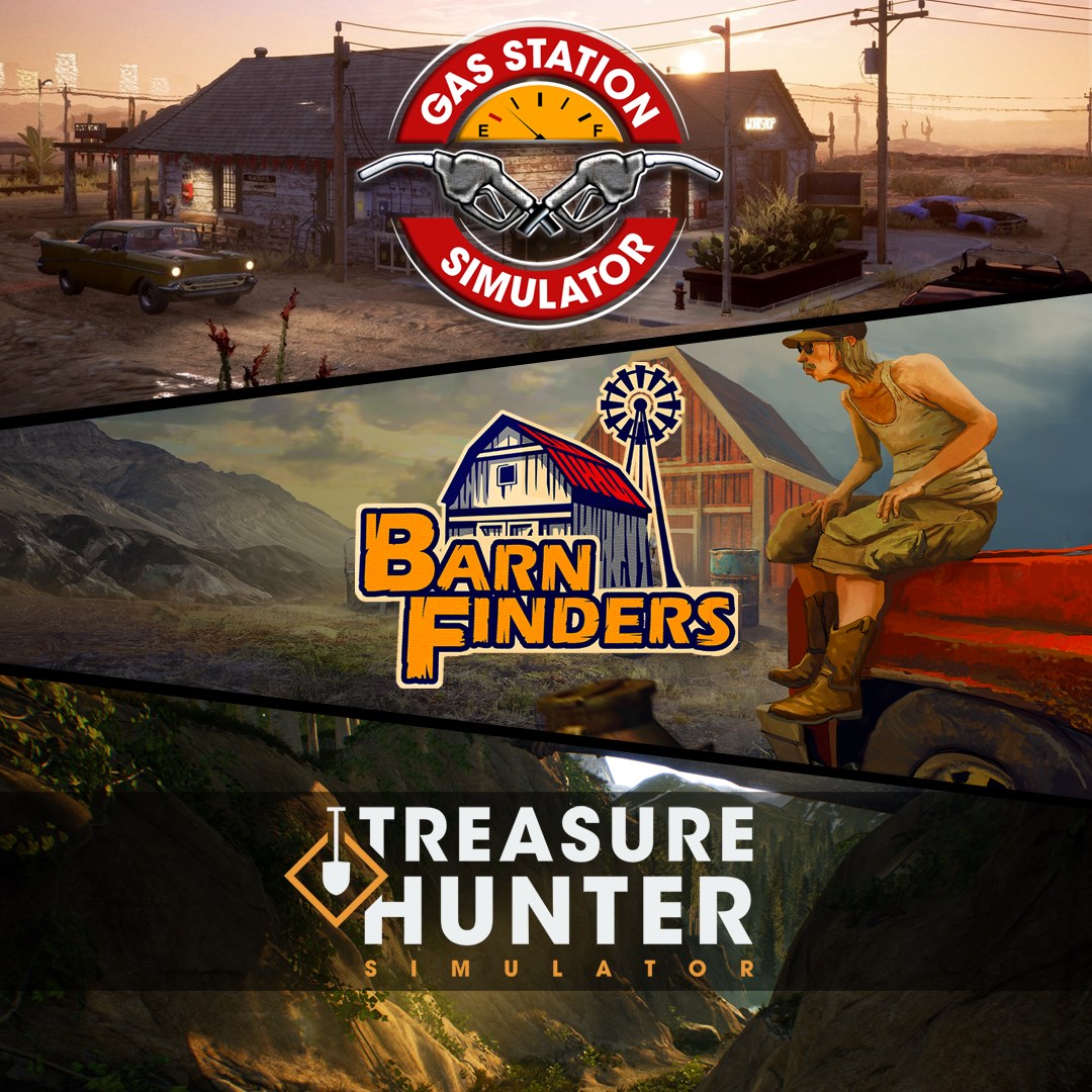 Gas Station Simulator + Barn Finders + Treasure Hunter Simulator BUNDLE - Xbox live key - South Africa