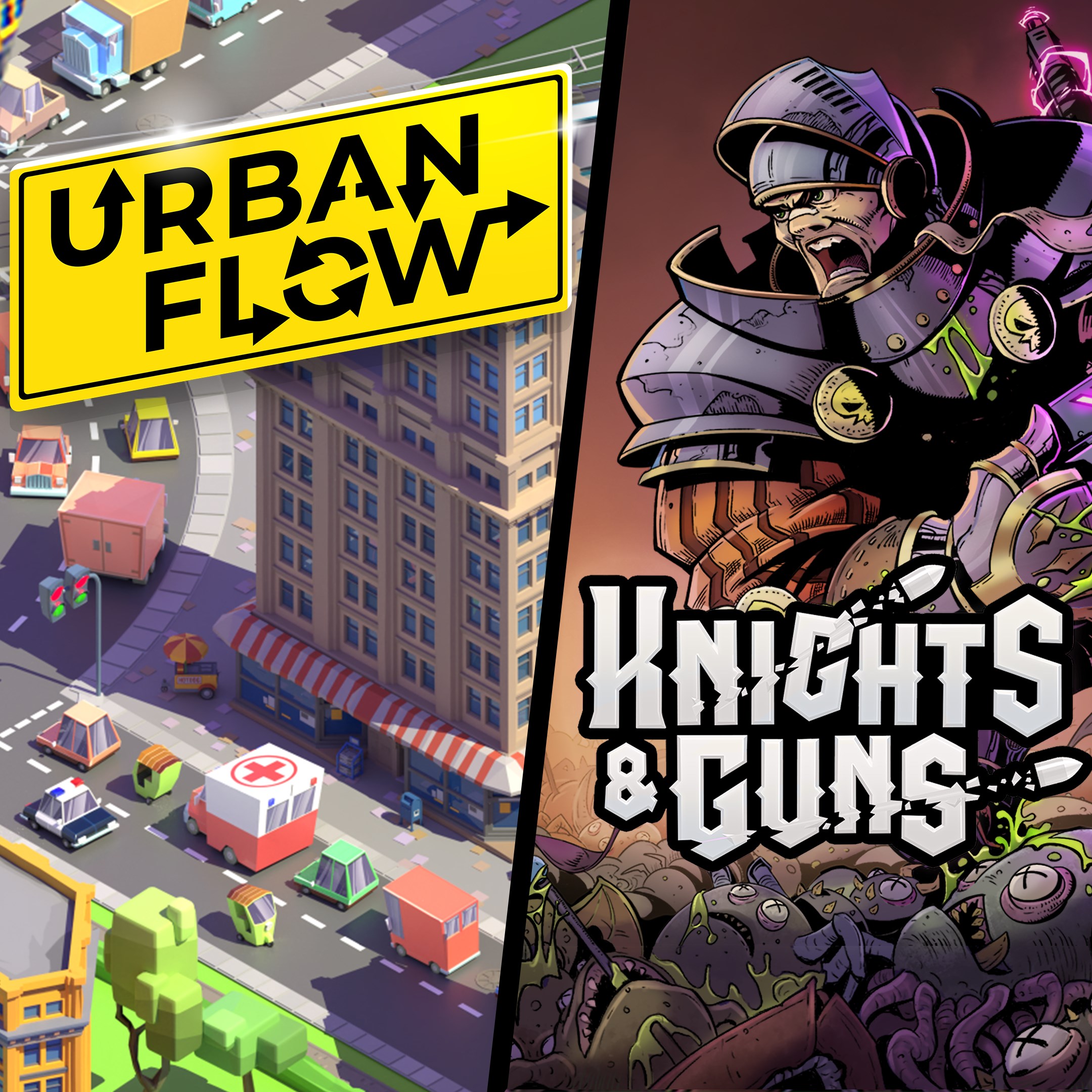 Couch Co-Op: Urban Flow + Knights & Guns - Xbox live key - United States