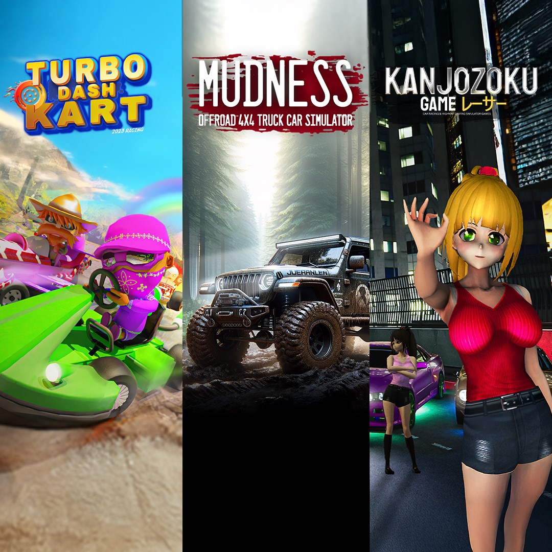 Mudness Offroad & Kanjozoku Racing & Turbo Dash Cart Bundle - Xbox live key - South Africa