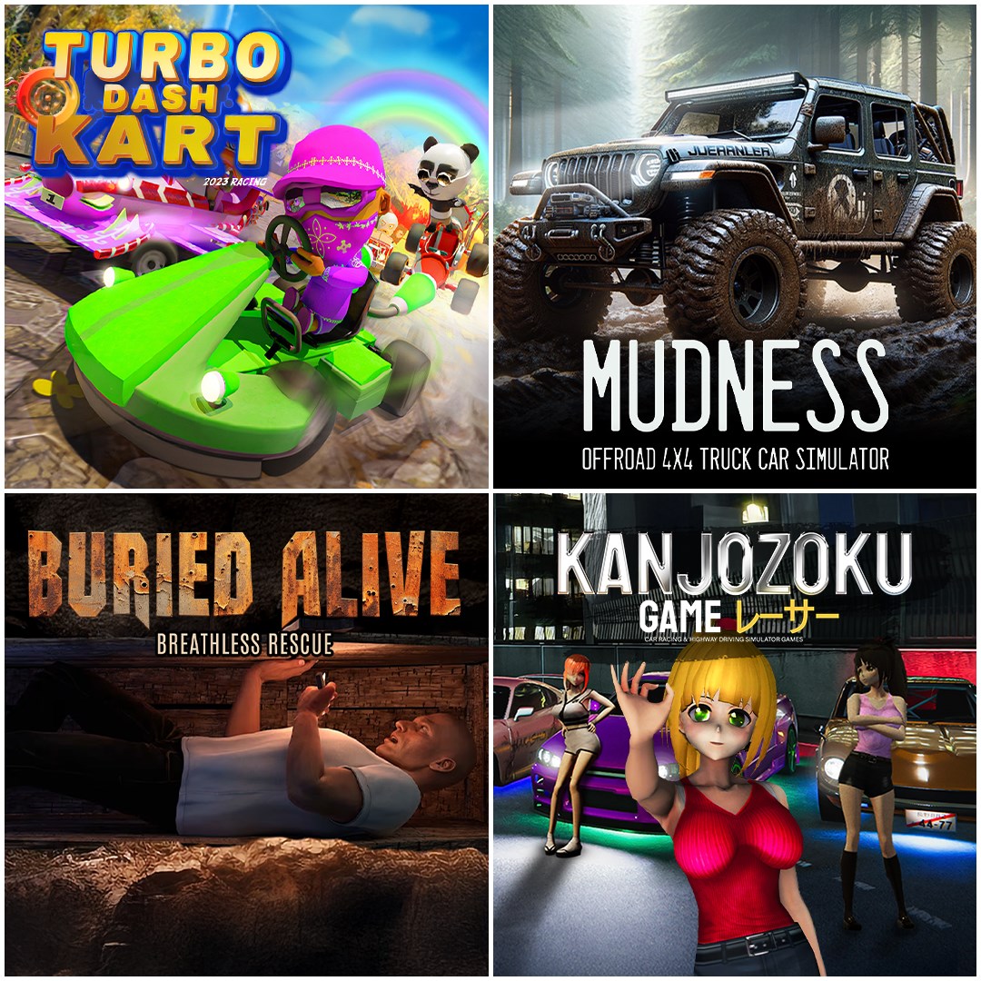 Turbo Dash Kart & Mudness Offroad & Buried Alive & Kanjozoku Game - Xbox live key - United States