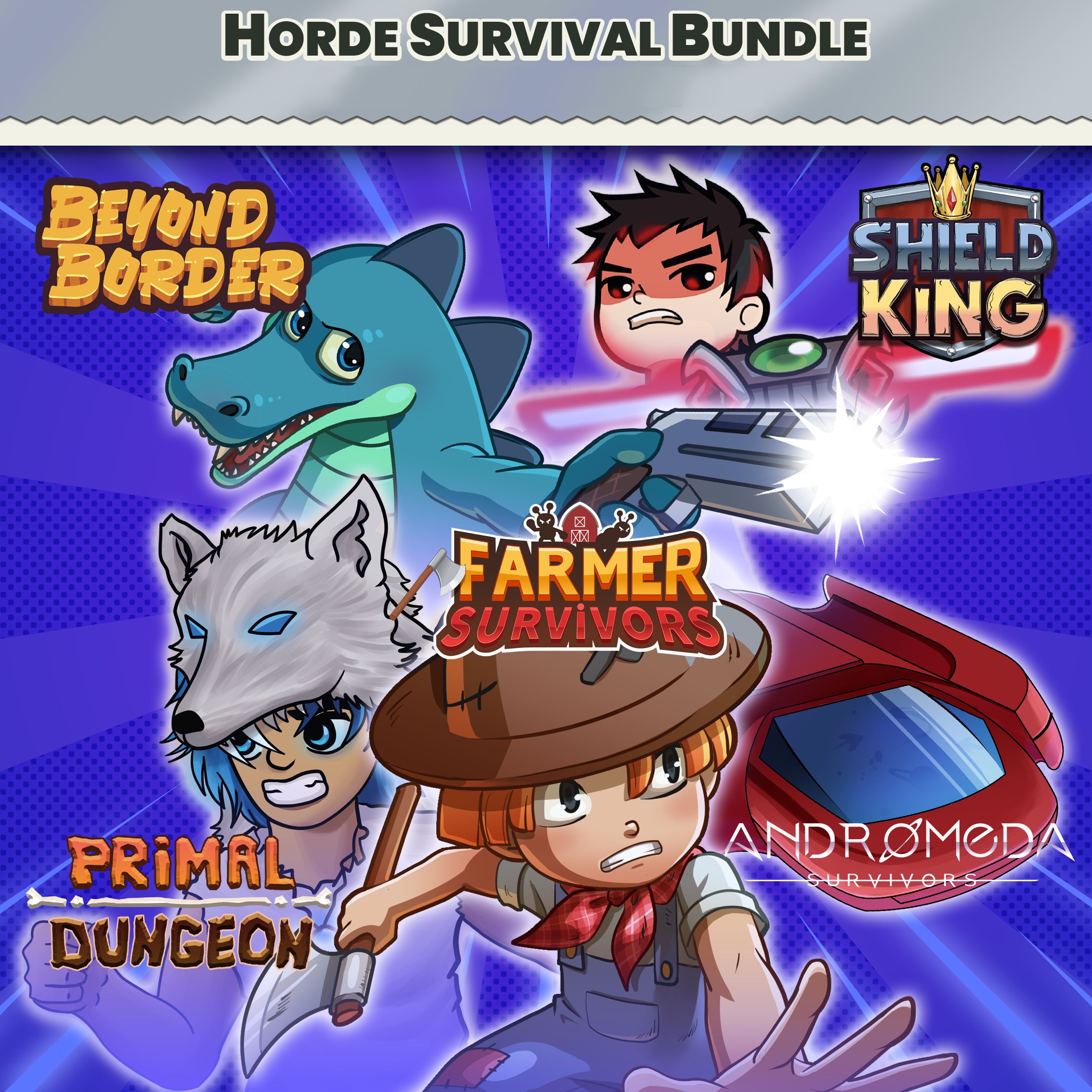 Horde Survival bundle Xbox - Andromeda Survivors, Beyond Border, Farmer Survivors, Primal Survivors, Shield King - Xbox live key - South Africa