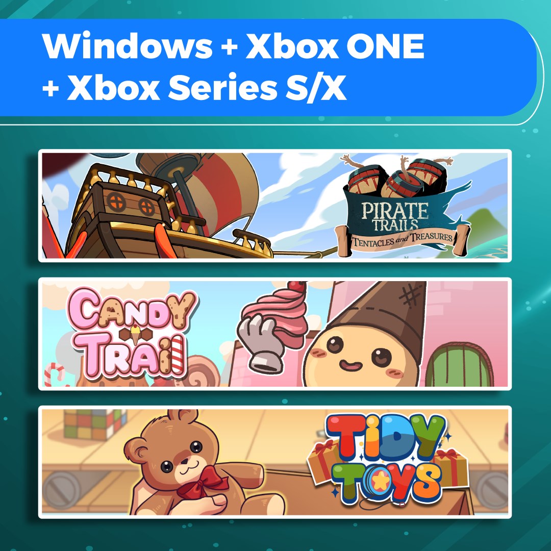 Pirate Trails: Tentacles and Treasures + Candy Trail + Tidy Toys (Bundle) - Xbox live key - South Africa