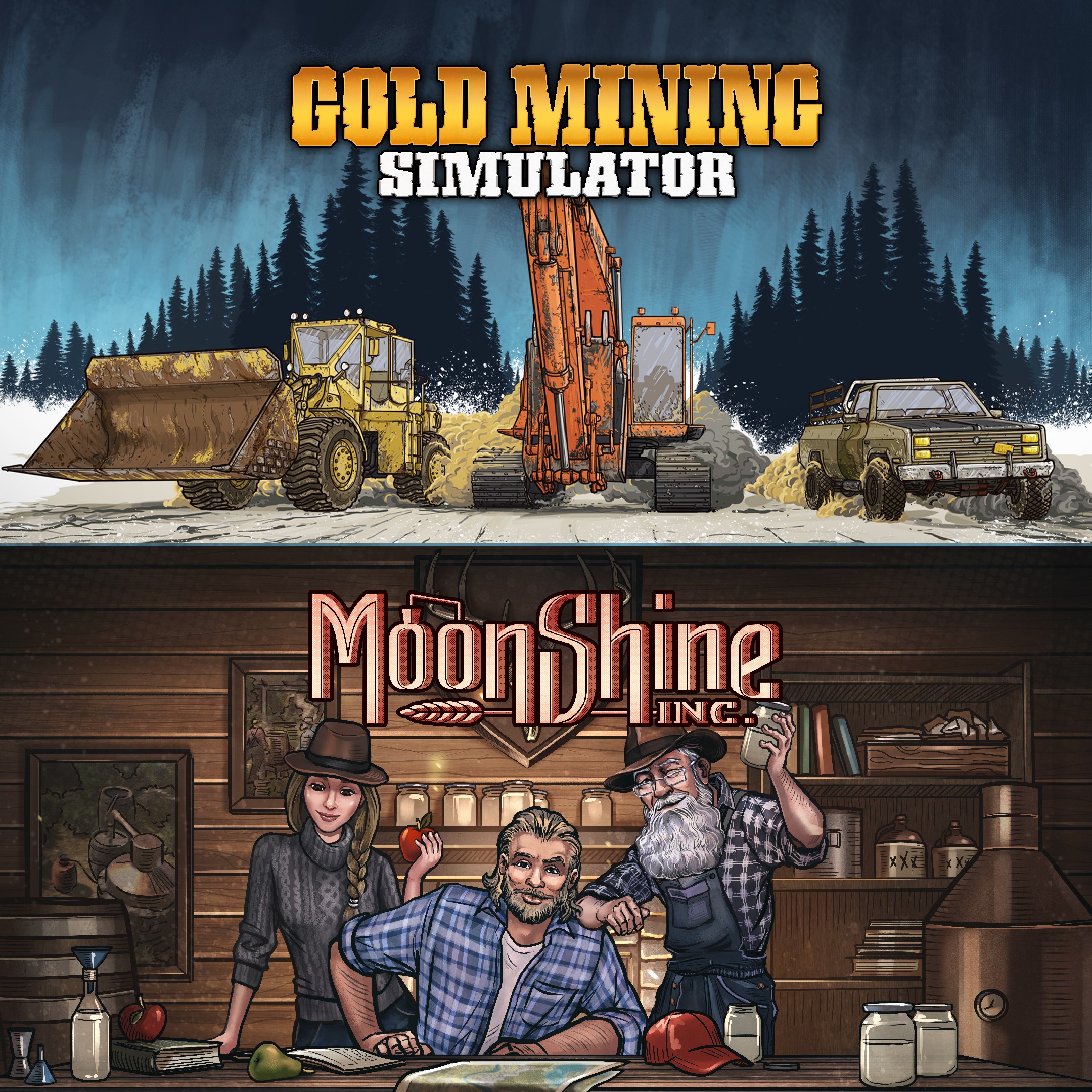 Gold & Spirits bundle: Gold Mining Simulator & Moonshine Inc. - Xbox live key - South Africa