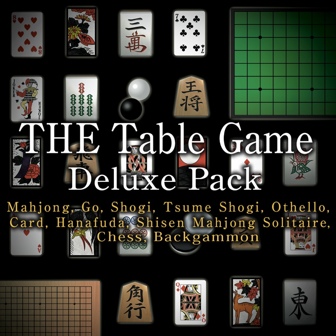 THE Table Game Deluxe Pack -Mahjong, Go, Shogi, Tsume Shogi, Othello, Card, Hanafuda, Shisen Mahjong Solitaire, Chess, Backgammon- - Xbox live key - United Kingdom